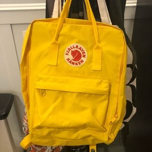 Yellow Fjallraven Kanken Backpack - Like New